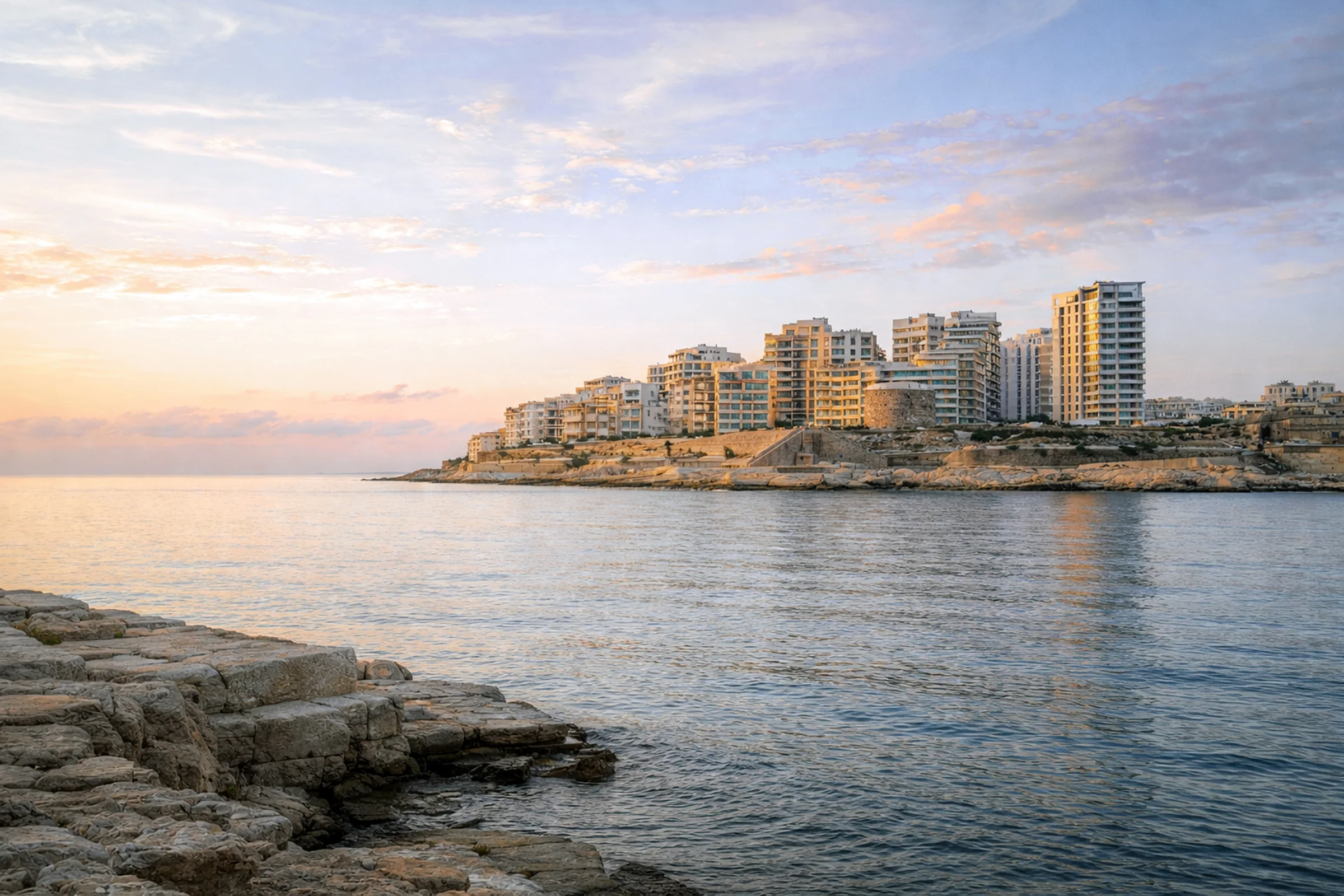 Malta coastline and architecture